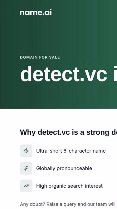 Screenshot of detect.vc