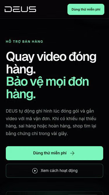 Screenshot of deus.vn