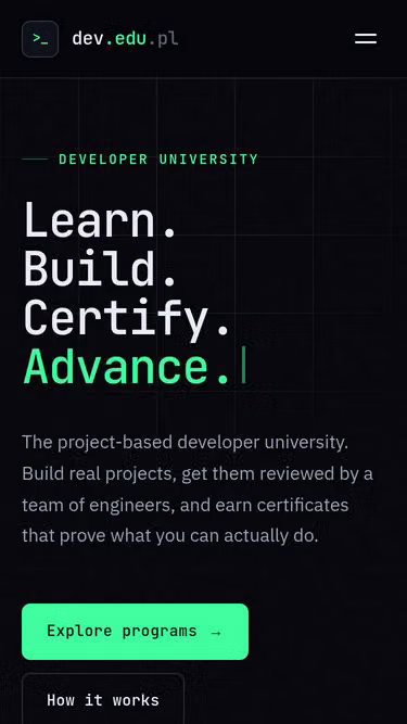 Screenshot of dev.edu.pl