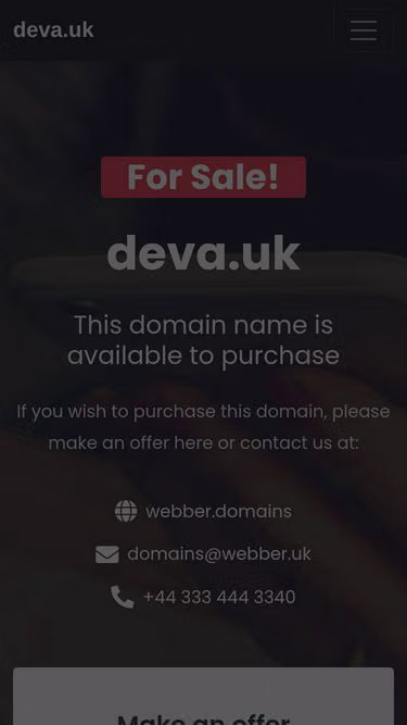 Screenshot of deva.uk