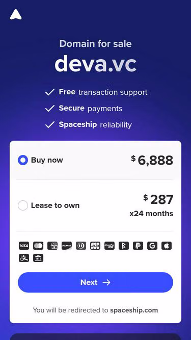 Screenshot of deva.vc