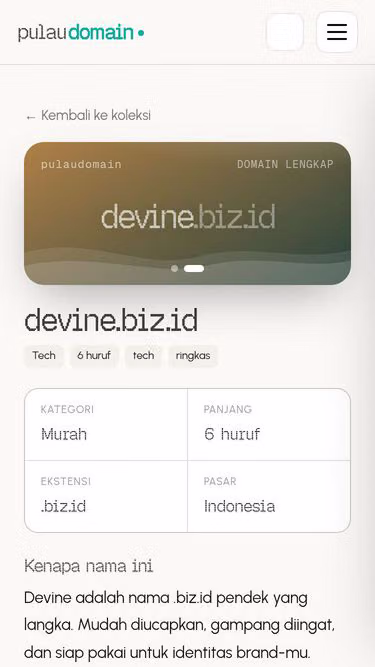 Screenshot of devine.biz.id