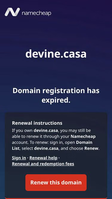 Screenshot of devine.casa