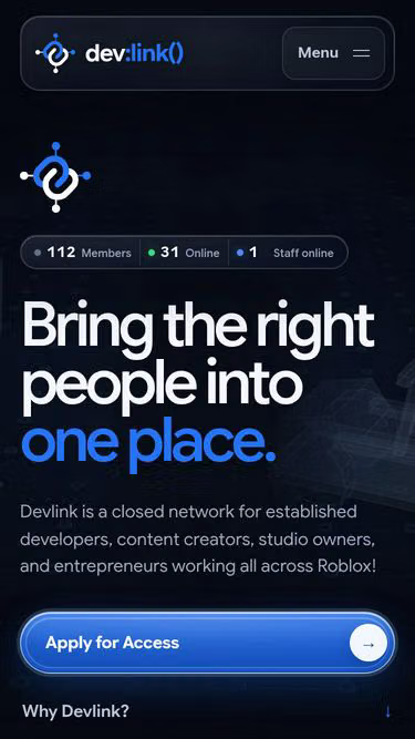 Screenshot of devlink.cc