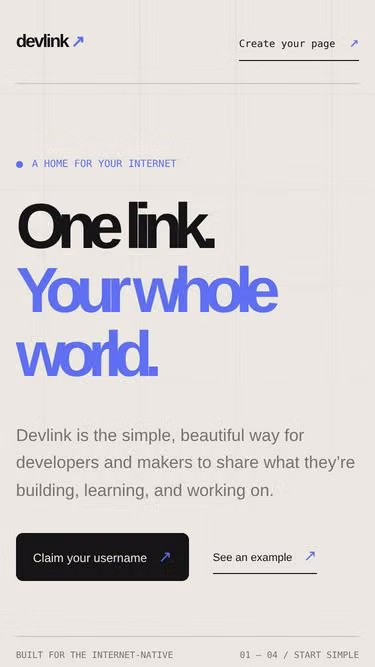 Screenshot of devlink.space