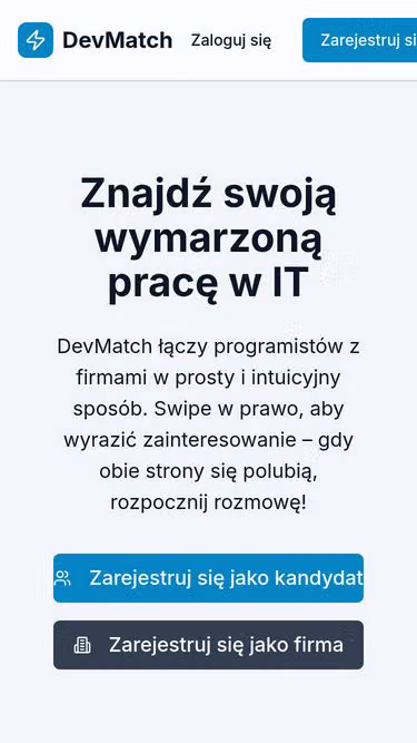Screenshot of devmatch.pl