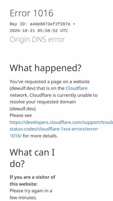 Screenshot of dewulf.dev