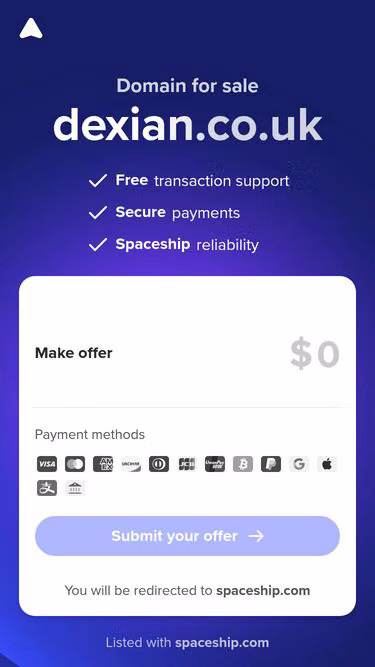Screenshot of dexian.co.uk