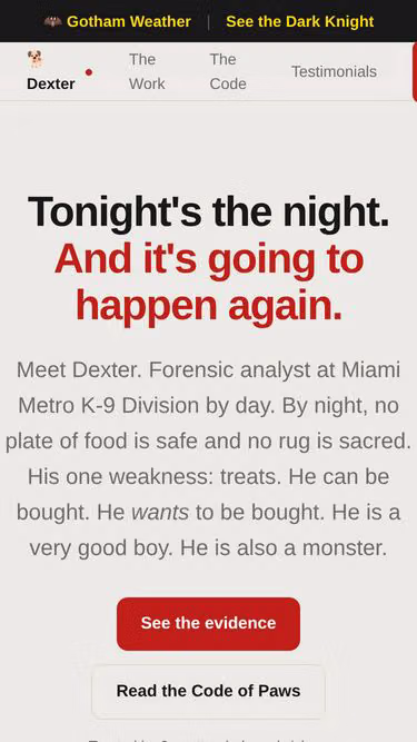 Screenshot of dexter.pet