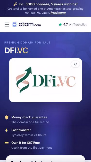 Screenshot of dfi.vc