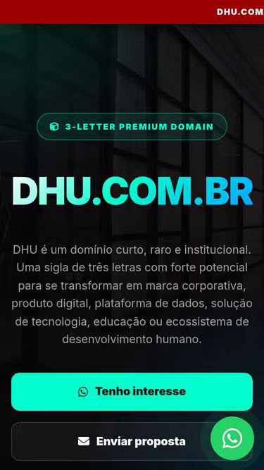 Screenshot of dhu.com.br