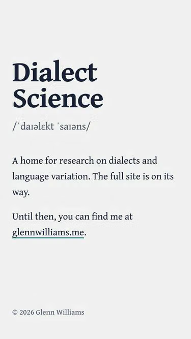 Screenshot of dialect.science