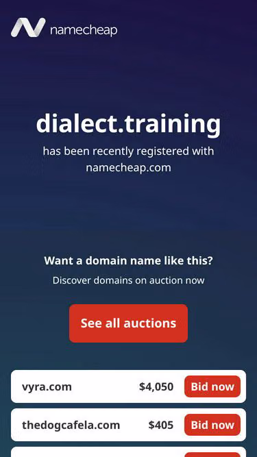 Screenshot of dialect.training