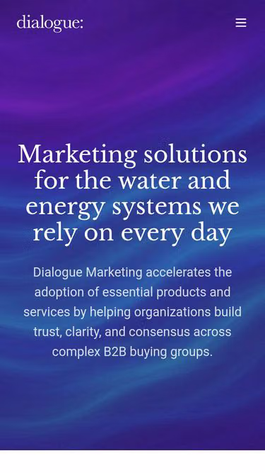 Screenshot of dialogue.marketing
