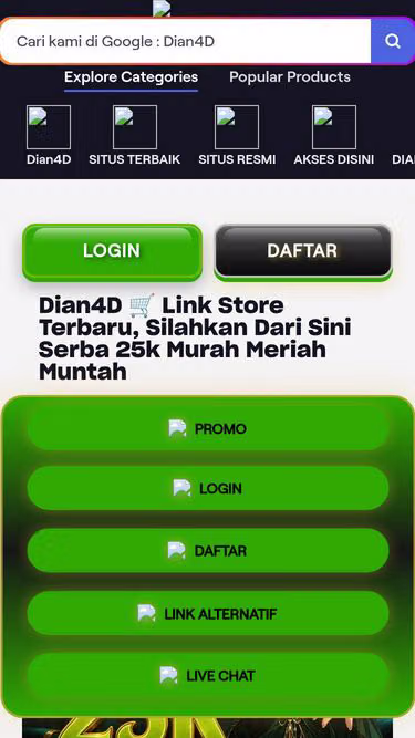 Screenshot of dian4d.store
