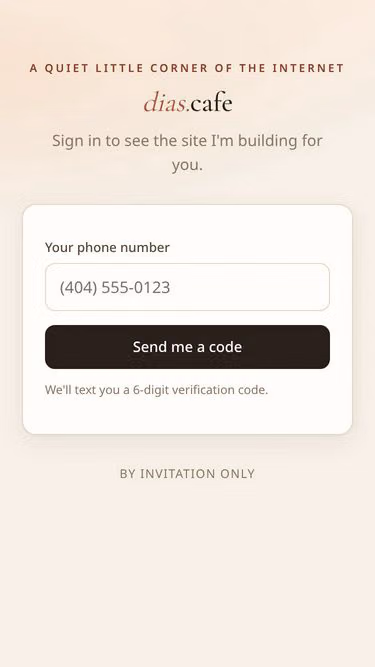 Screenshot of dias.cafe