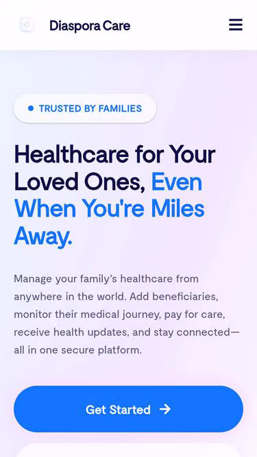 Screenshot of diaspora.care