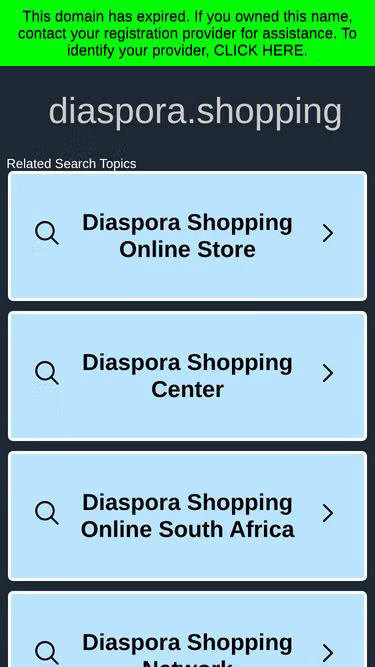 Screenshot of diaspora.shopping