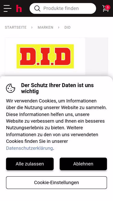 Screenshot of did.ch