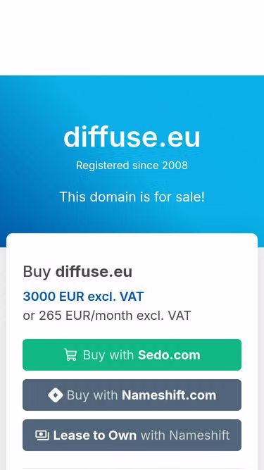 Screenshot of diffuse.eu