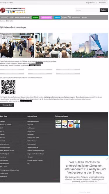 Screenshot of diga.berlin