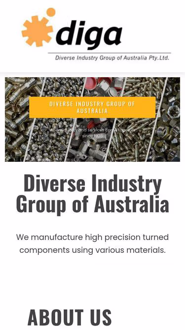 Screenshot of diga.com.au