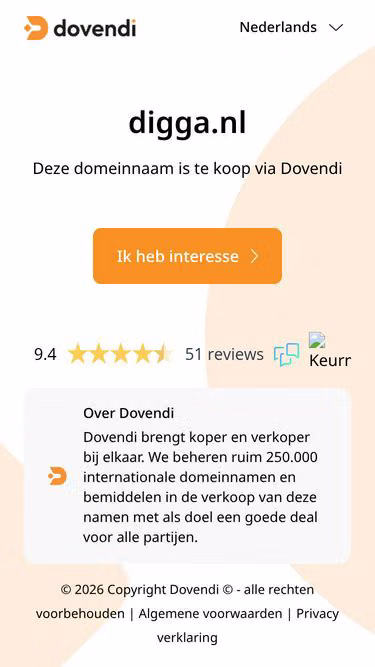 Screenshot of digga.nl