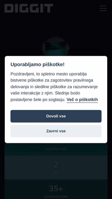 Screenshot of diggit.si