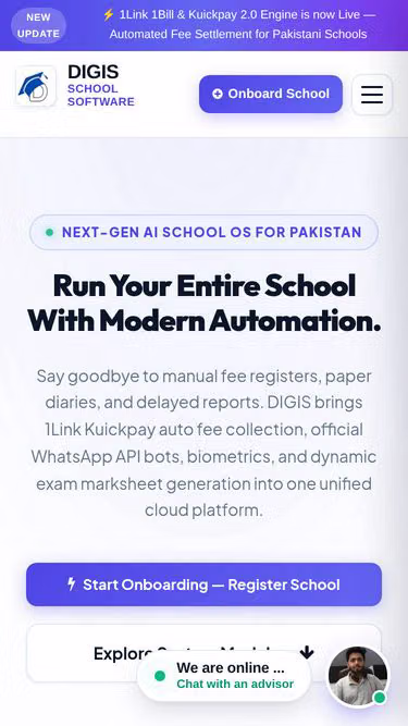 Screenshot of digis.pk