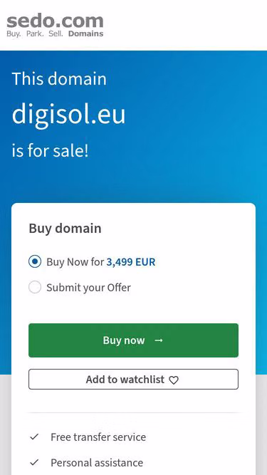Screenshot of digisol.eu