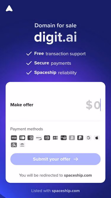 Screenshot of digit.ai