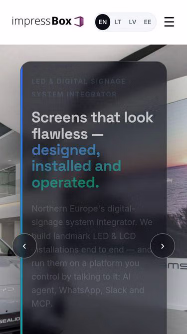 Screenshot of digital-signage.lt