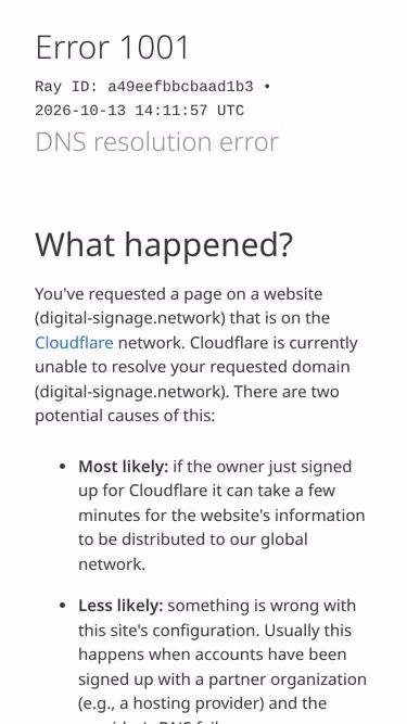 Screenshot of digital-signage.network