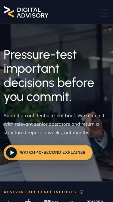 Screenshot of digitaladvisory.org