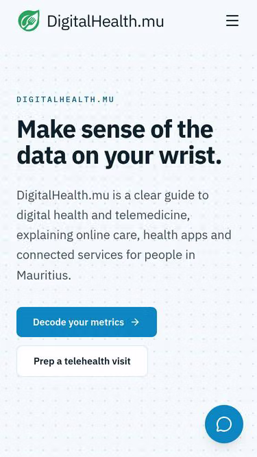 Screenshot of digitalhealth.mu