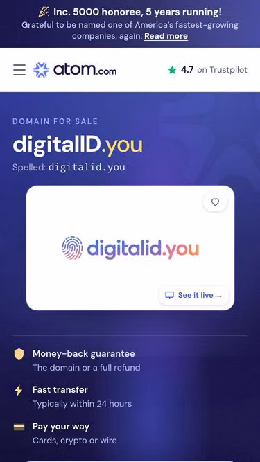Screenshot of digitalid.you