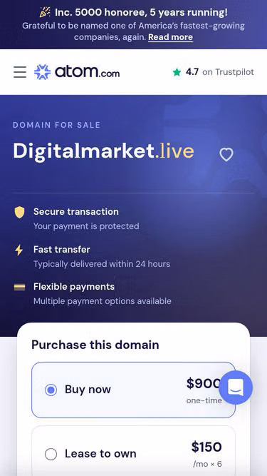 Screenshot of digitalmarket.live