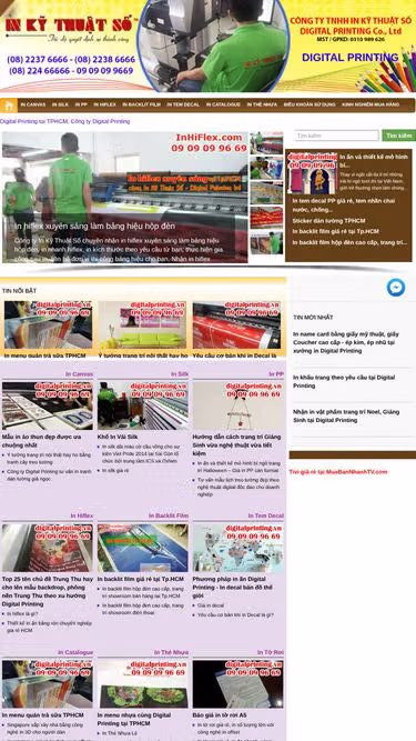 Screenshot of digitalprinting.vn