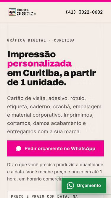Screenshot of digitize.com.br