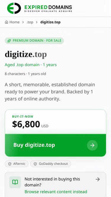 Screenshot of digitize.top