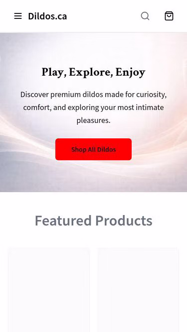 Screenshot of dildos.ca