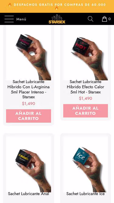 Screenshot of dildos.cl