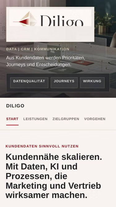 Screenshot of diligo.online