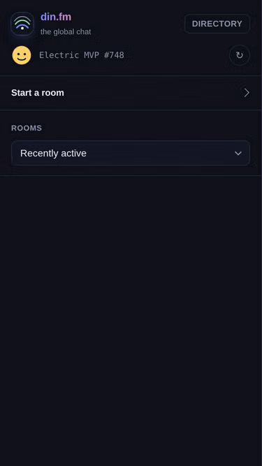 Screenshot of din.fm