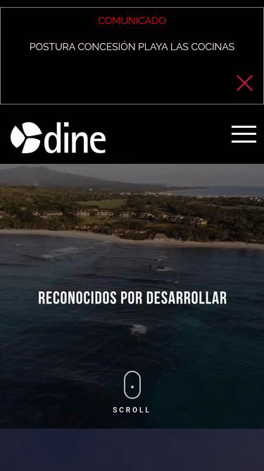 Screenshot of dine.com.mx