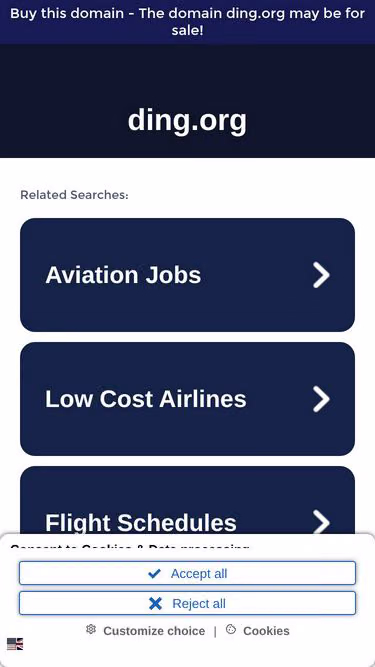 Screenshot of ding.org