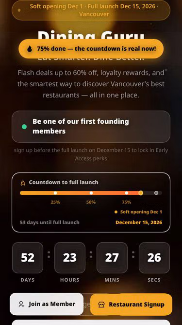 Screenshot of dining.guru
