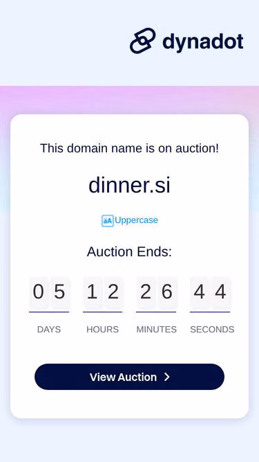 Screenshot of dinner.si