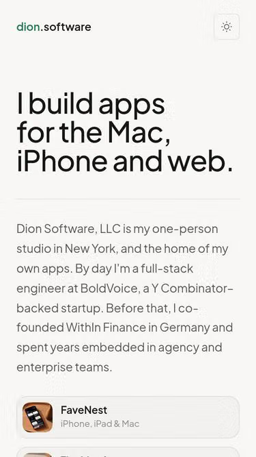 Screenshot of dion.sh