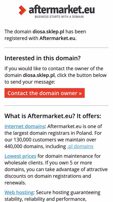 Screenshot of diosa.sklep.pl